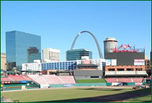 New Busch Stadium, home of the St. Louis Cardinals. Field by Perfect Play Fields and Links